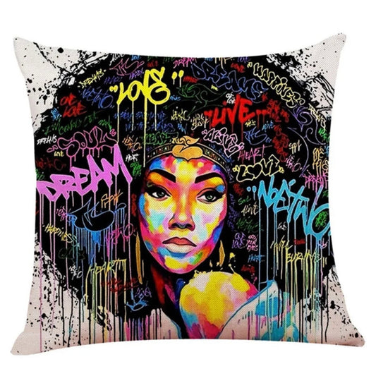 Afro Beauty Indoor Outdoor Pillow Cover