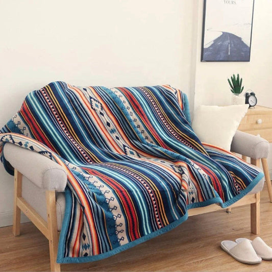 Bohemian Sherpa Throw Blanket