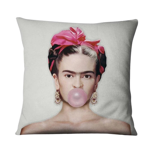Bubble Gum Frida Indoor/Outdoor Pillow Cover