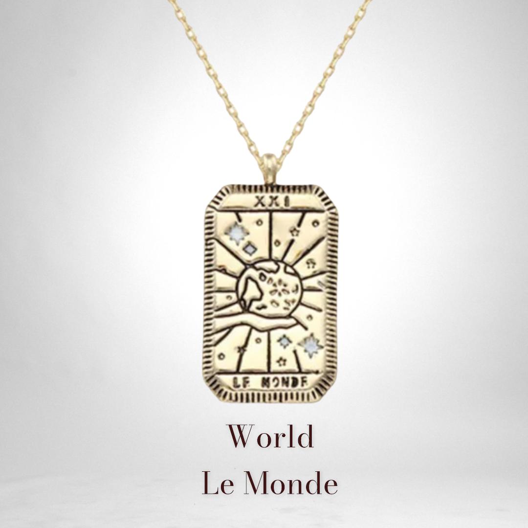 Major Arcana Gold Tarot Card Necklaces