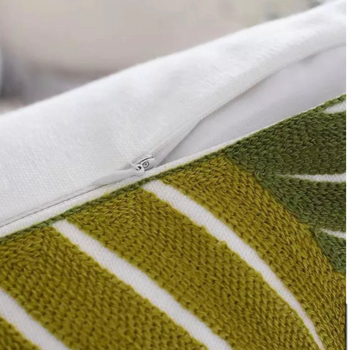 PRE ORDER Waves of Green Embroidered Pillow Cover