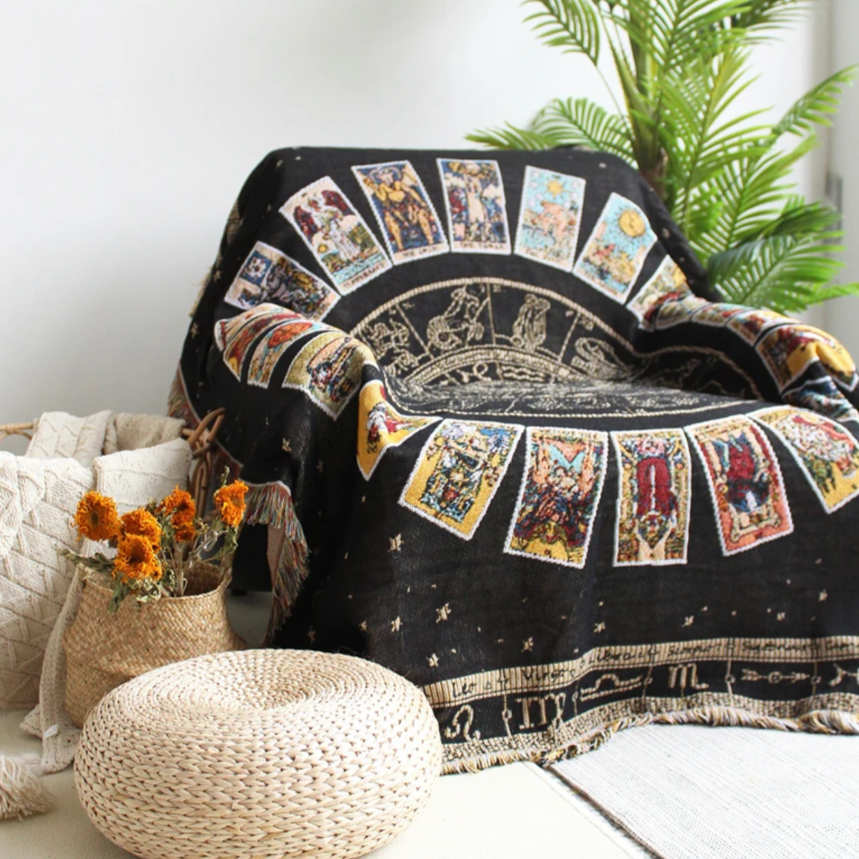 Tarot Deck Woven Tapestry/Throw