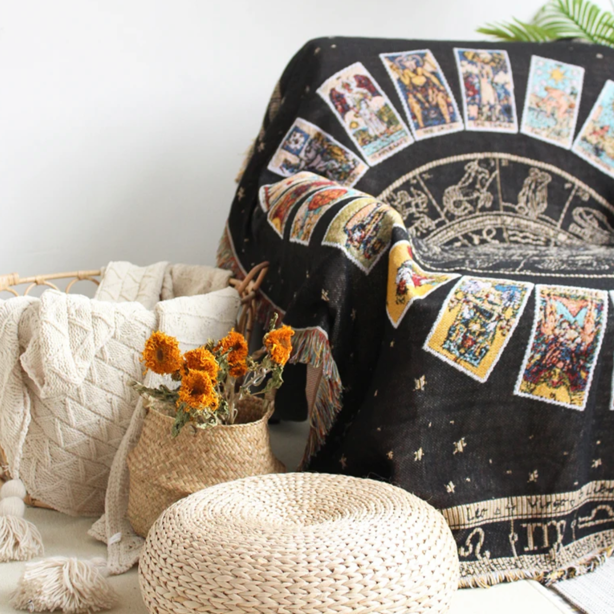 Tarot Deck Woven Tapestry/Throw