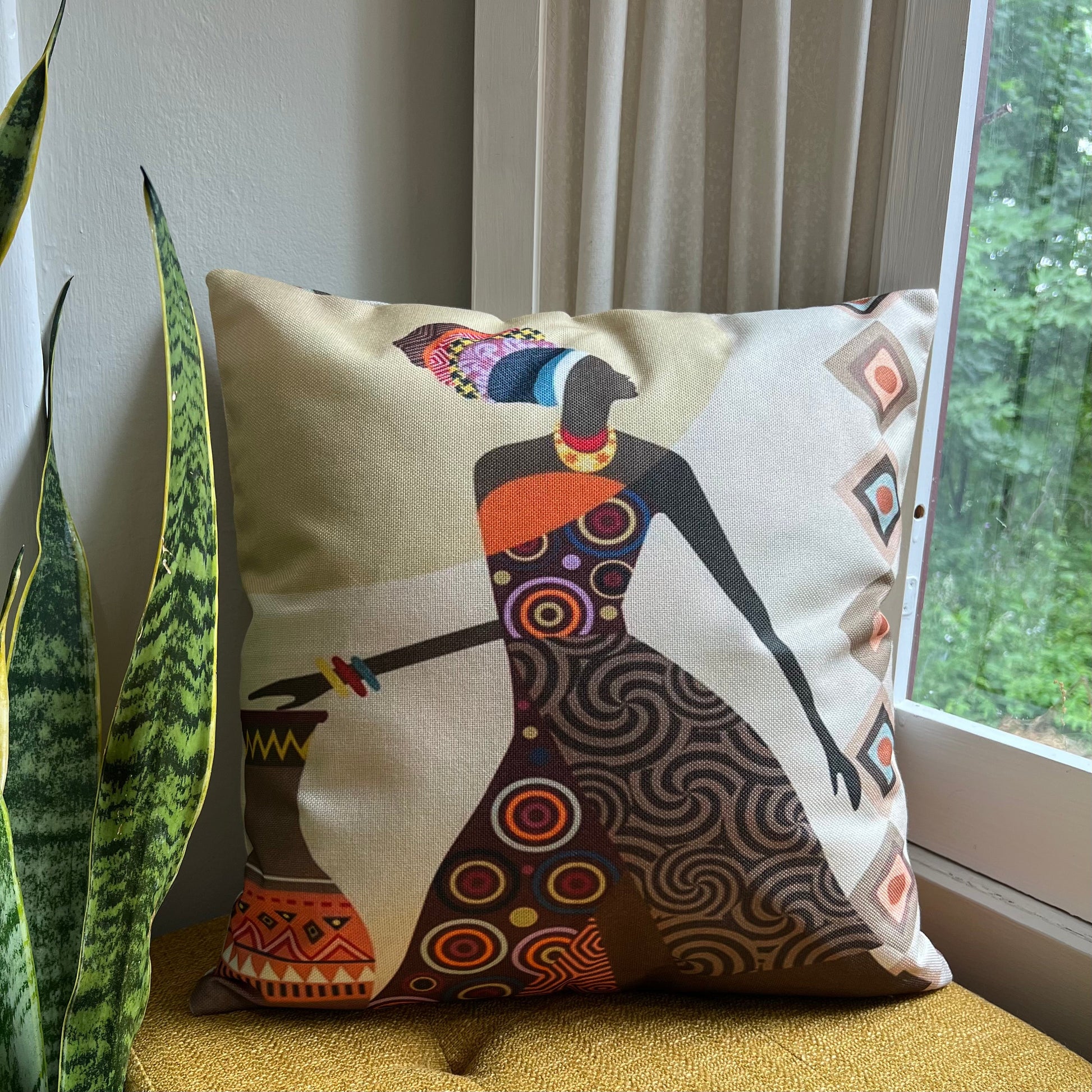 African Beauty Indoor/Outdoor Pillow Cover