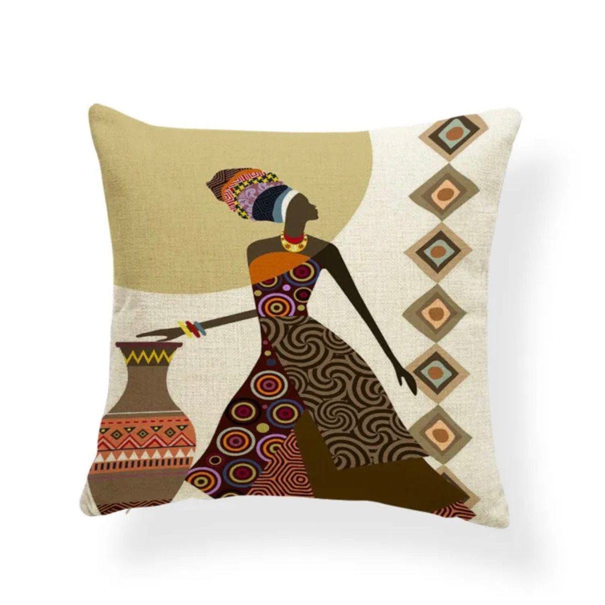 African Beauty Indoor/Outdoor Pillow Cover