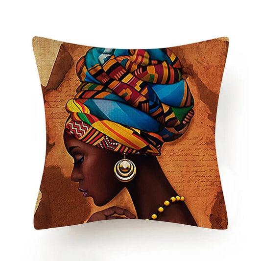 African Queen Indoor/Outdoor Pillow Cover