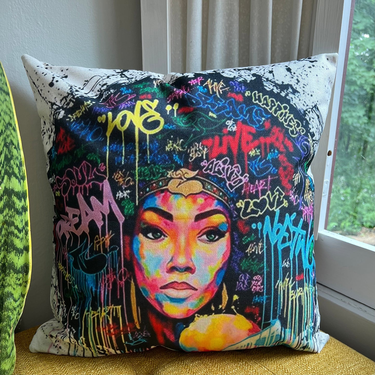 Afro Beauty Indoor Outdoor Pillow Cover