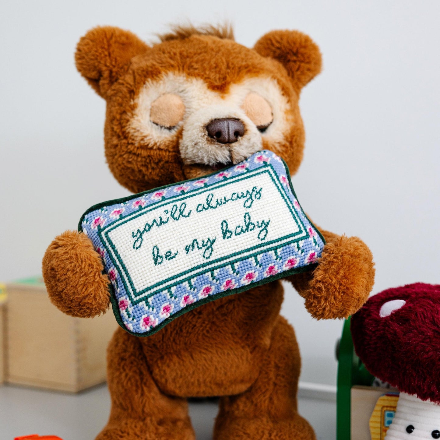 Be My Baby Mini Needlepoint Pillow
