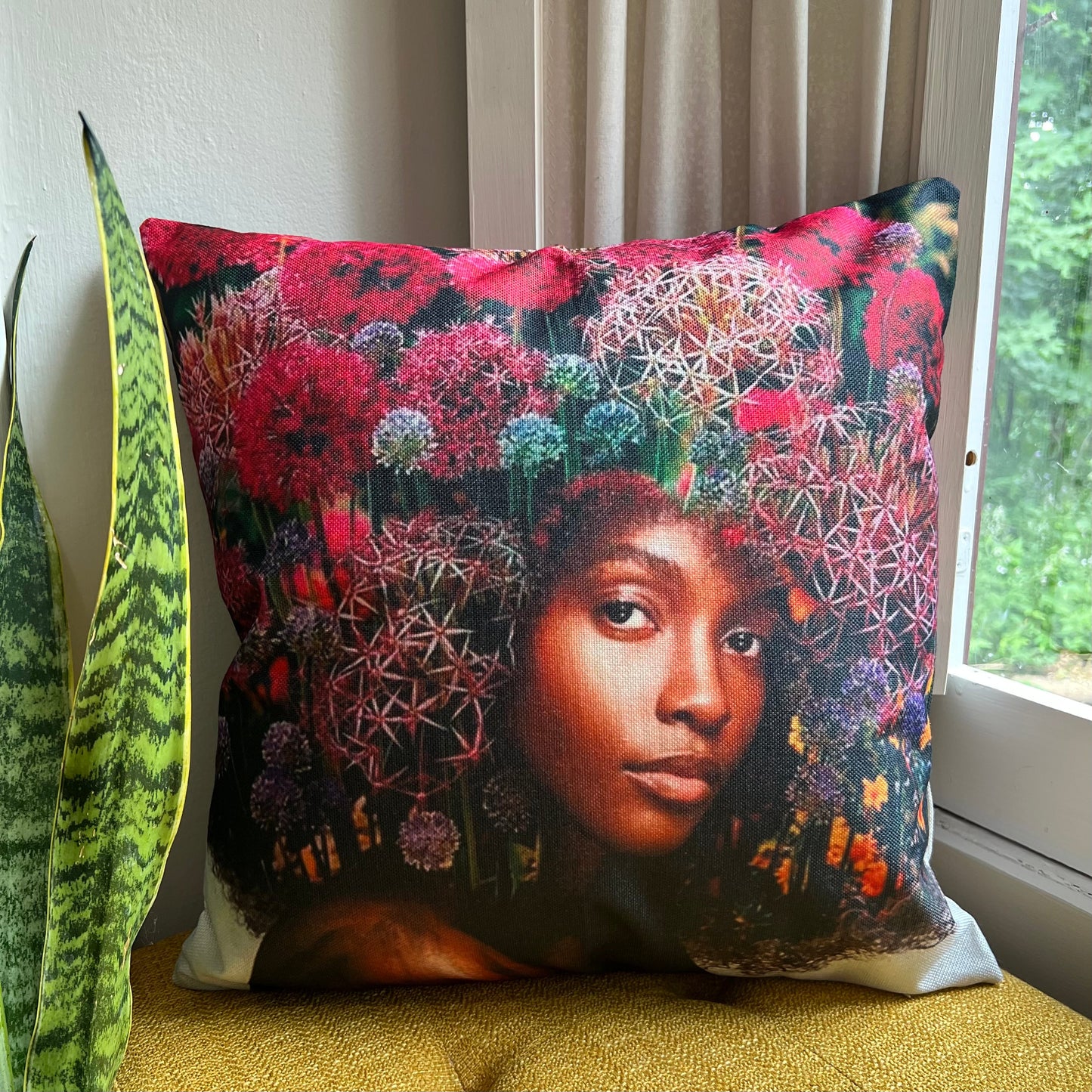 Beautiful Black Queen Indoor Outdoor Pillow Cover