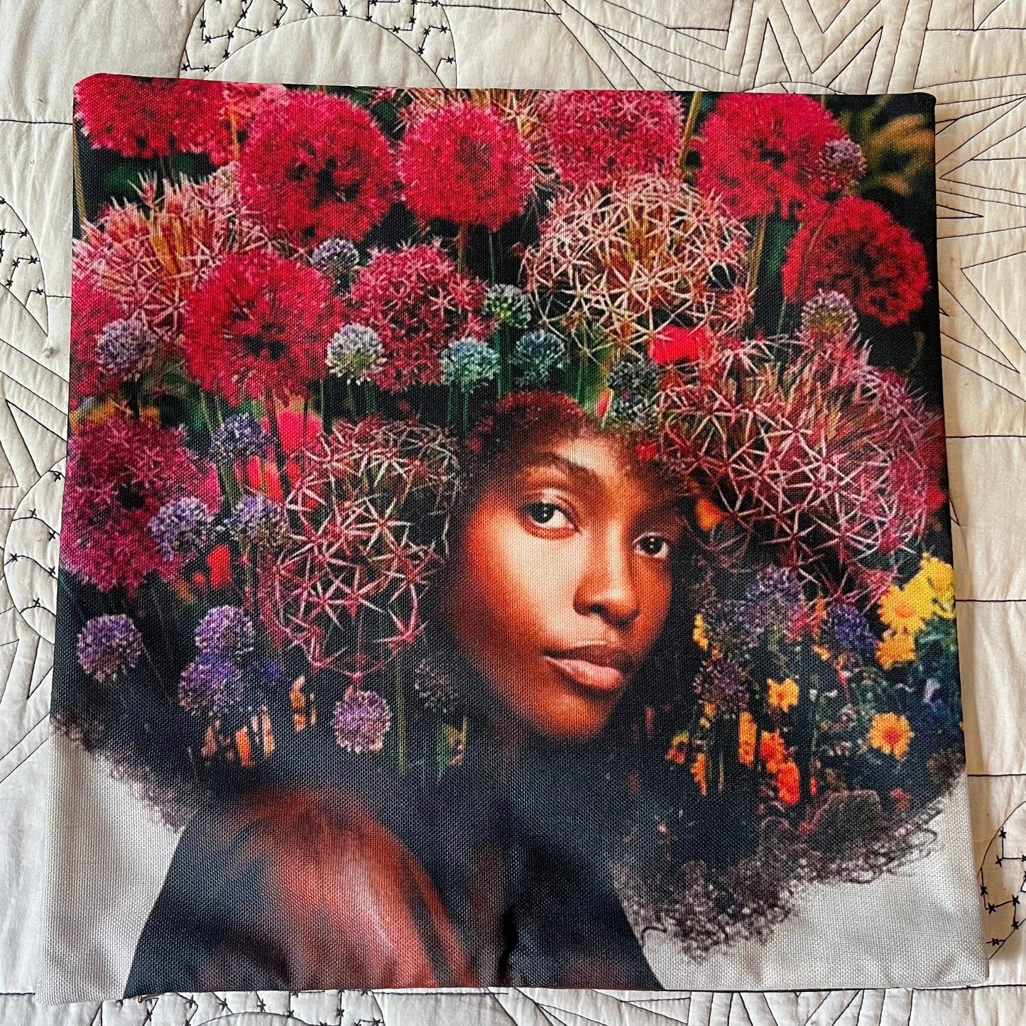 Beautiful Black Queen Indoor Outdoor Pillow Cover