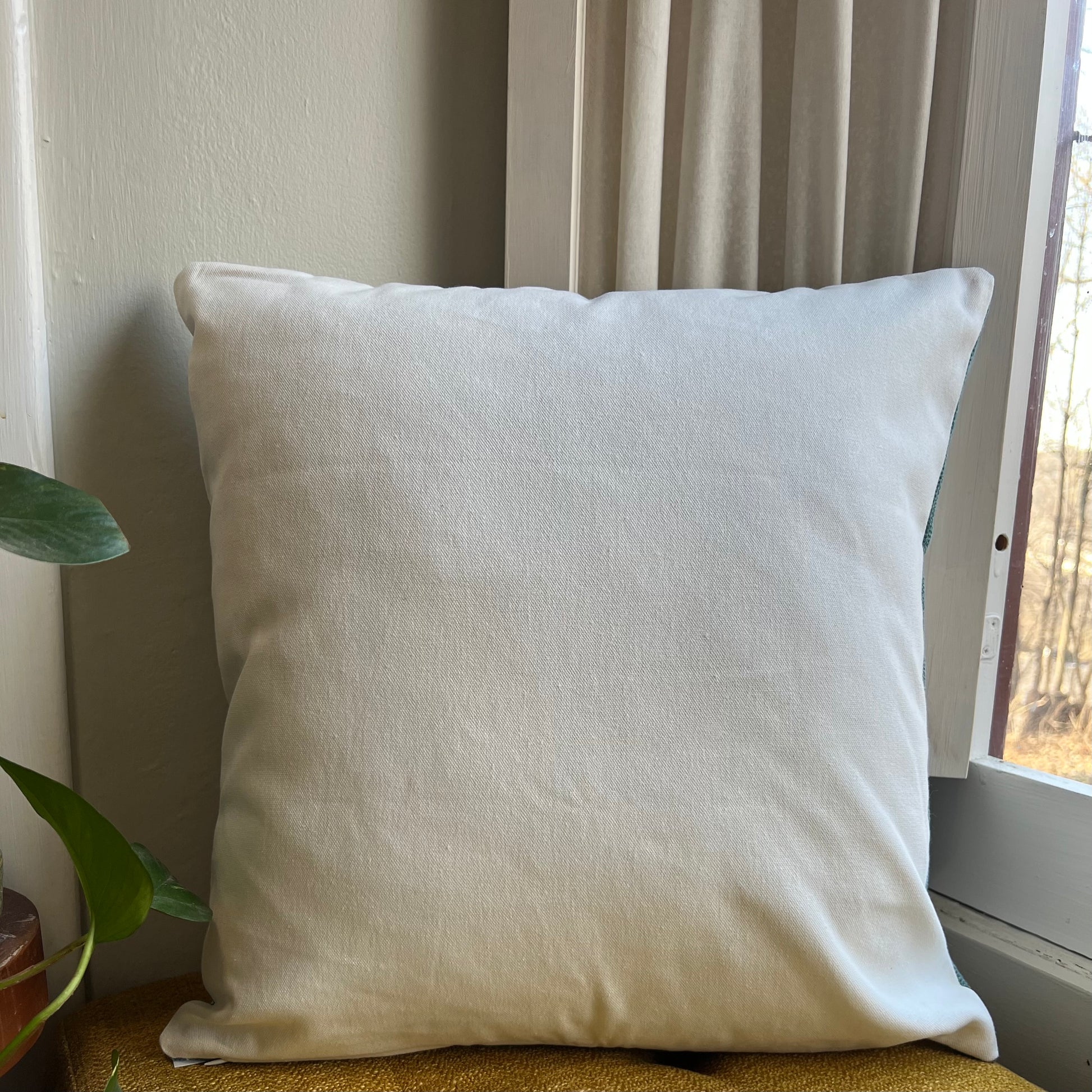 Bubble Gum Giraffe Embroidered Tufted Pillow Cover
