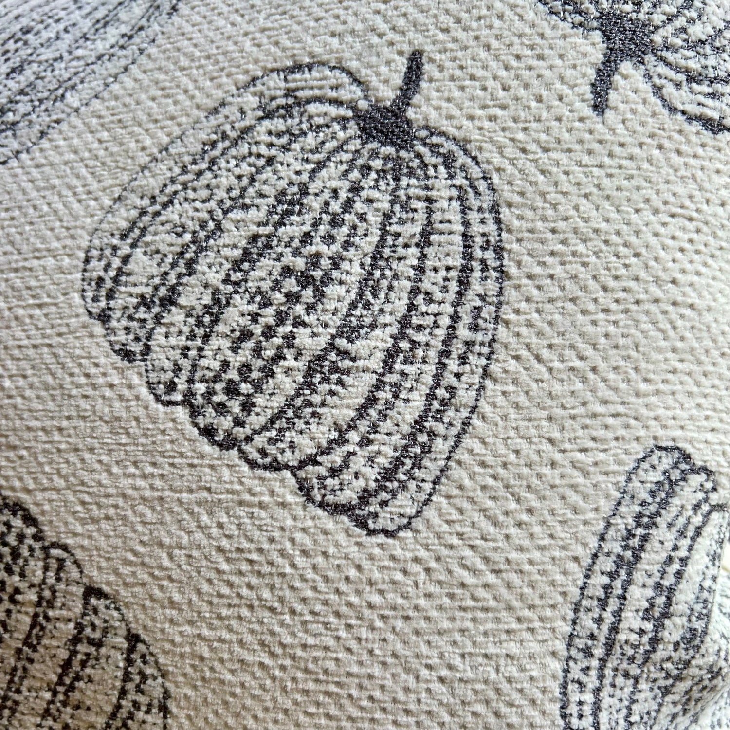 Chenille Charcoal Pumpkin Pillow Cover