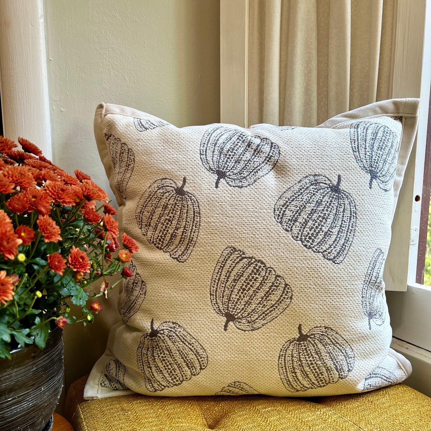 Chenille Pumpkin Pillow Cover
