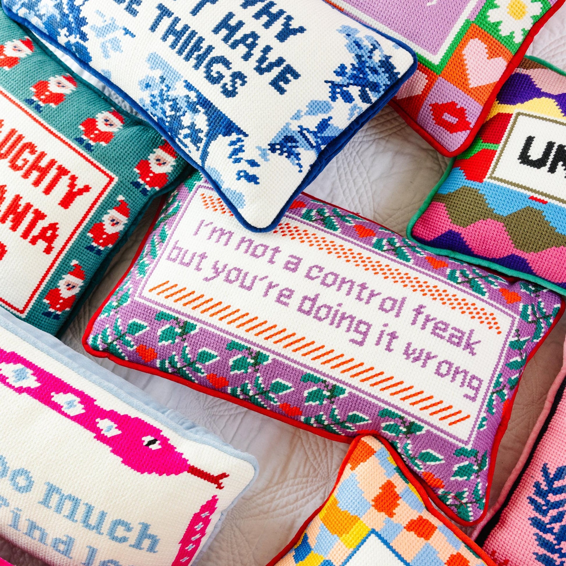 Control Freak Needlepoint Pillow