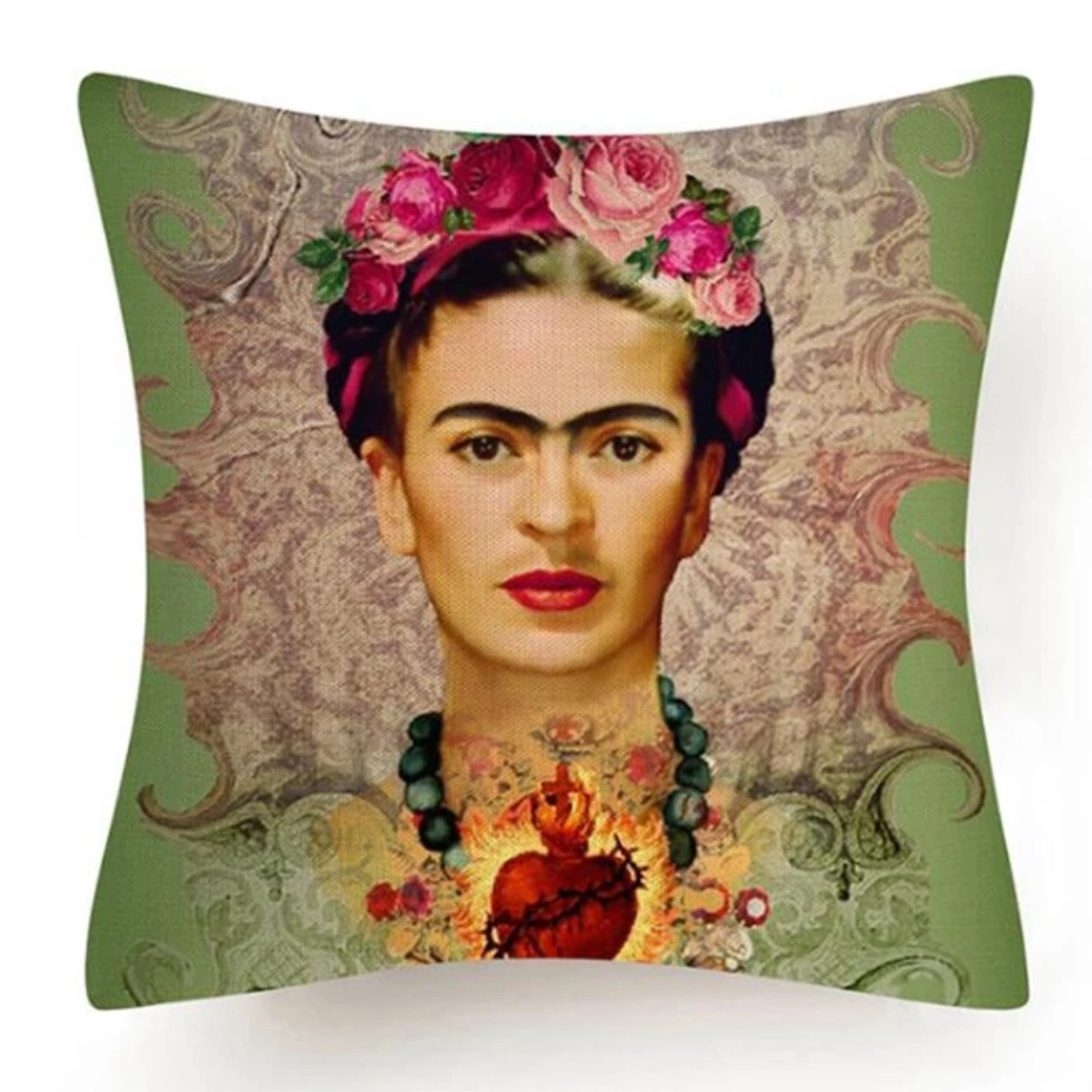 El Corazón Frida Indoor/Outdoor Throw Pillow Cover