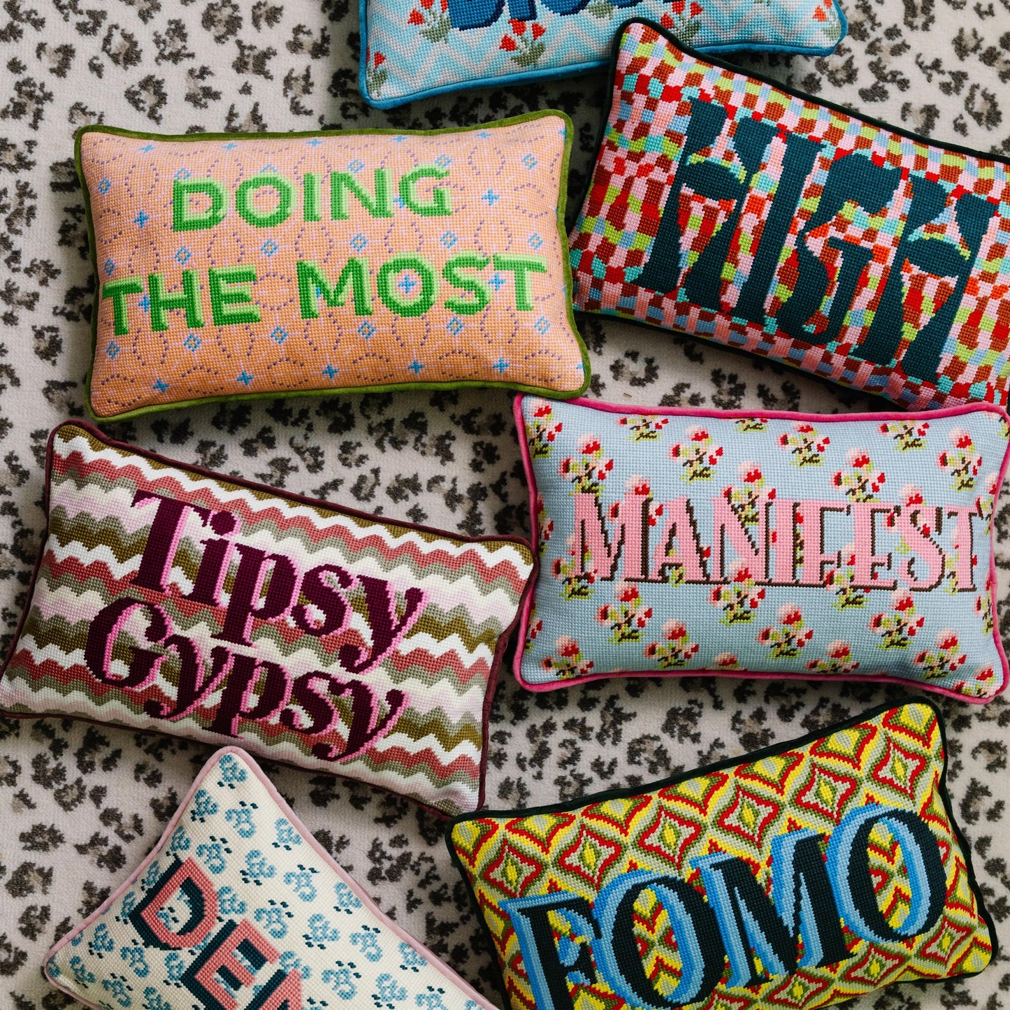 FOMO Needlepoint Pillow