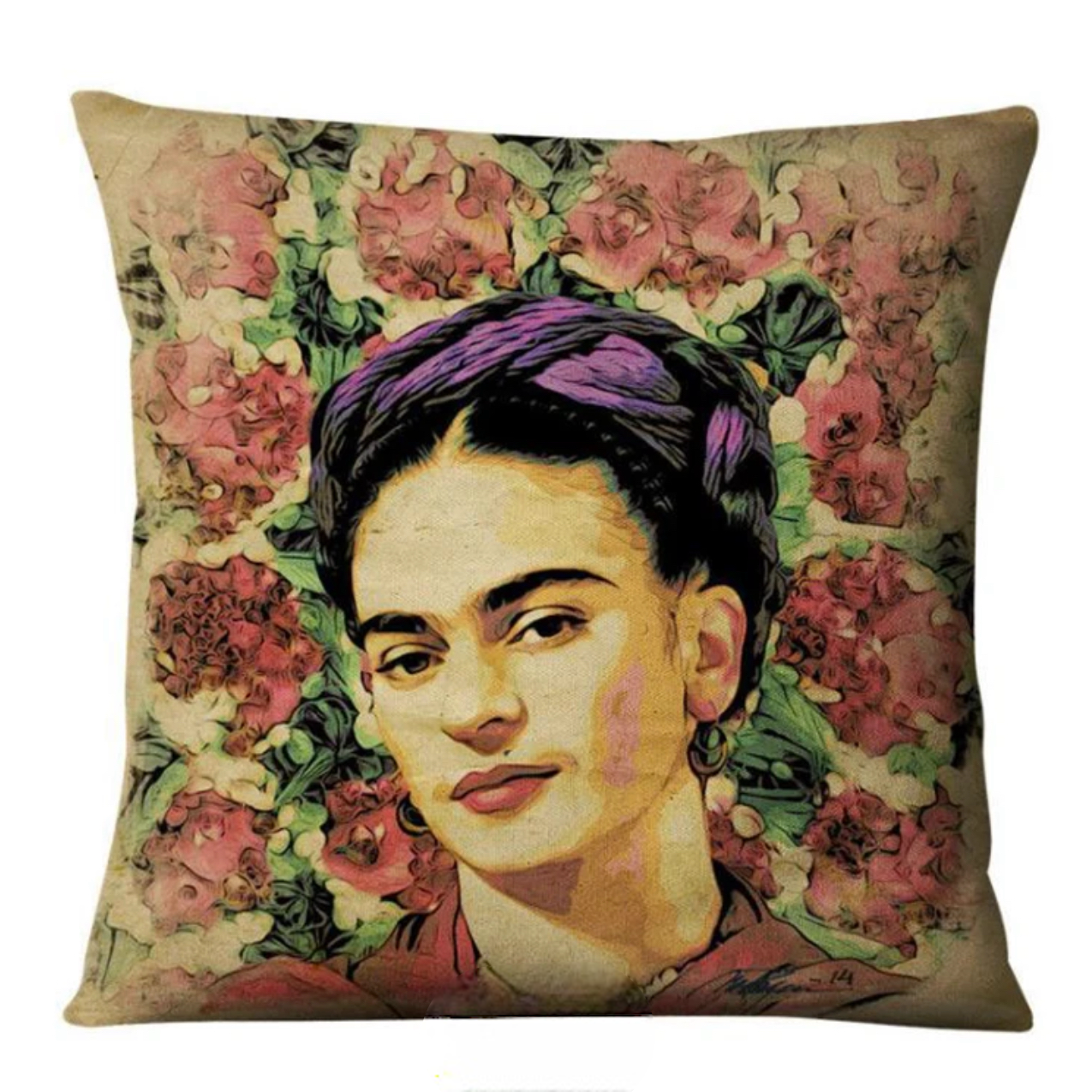 Floral Frida Indoor/Outdoor Throw Pillow Cover