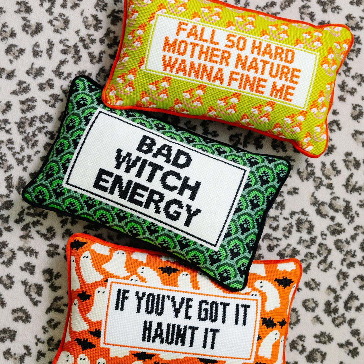 Haunt It Needlepoint Pillow