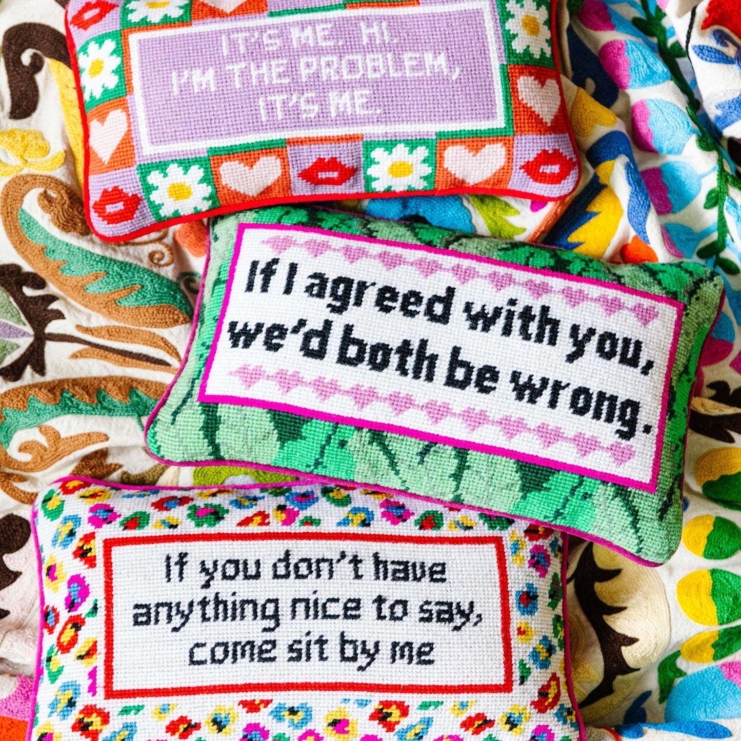 It's Me Needlepoint Pillow