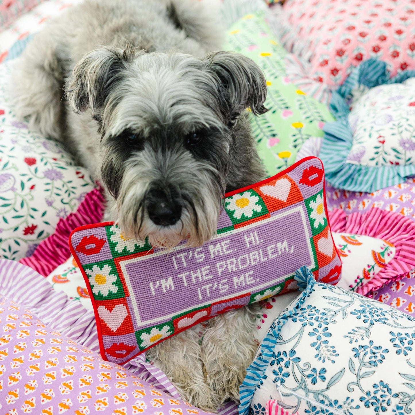 It's Me Needlepoint Pillow