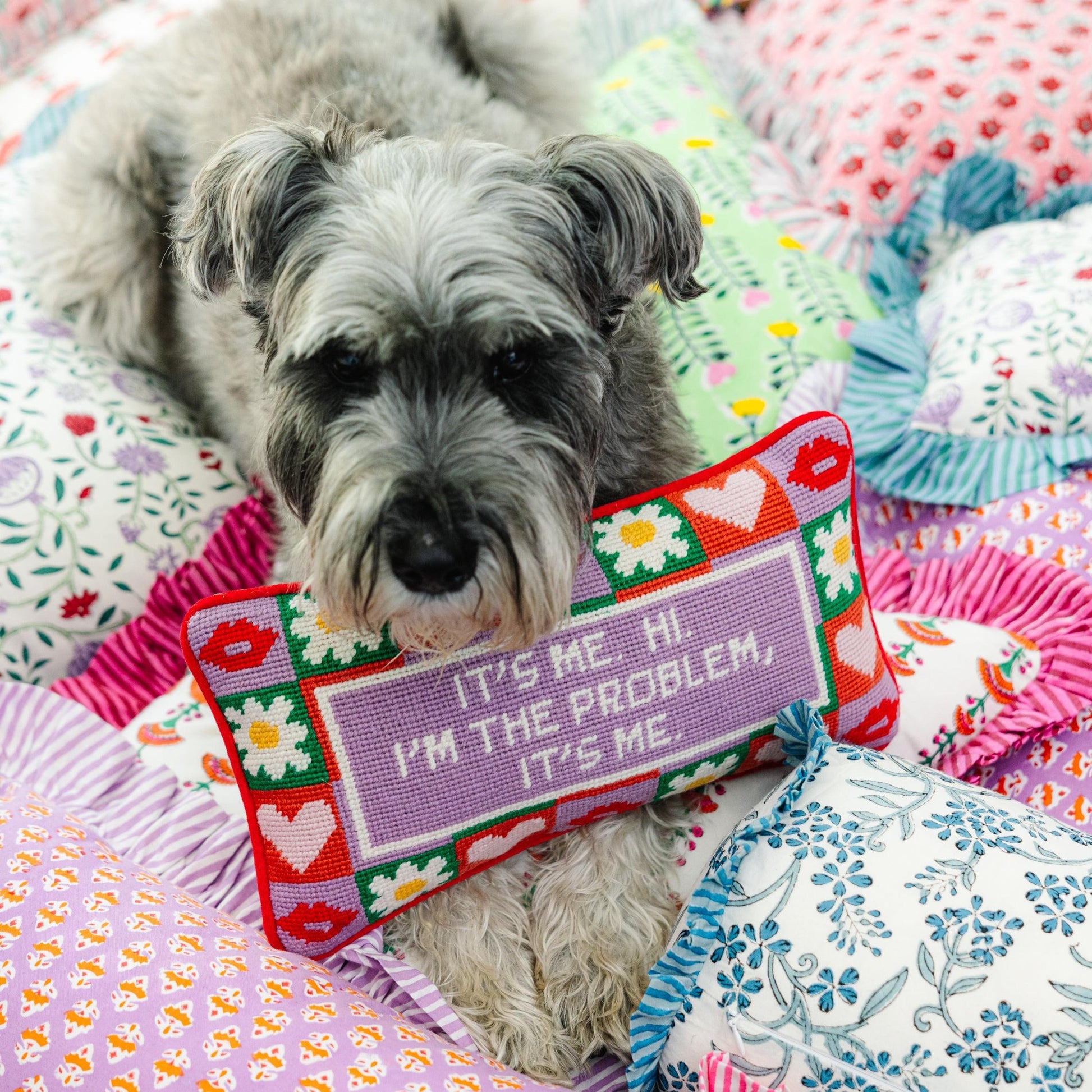 It's Me Needlepoint Pillow
