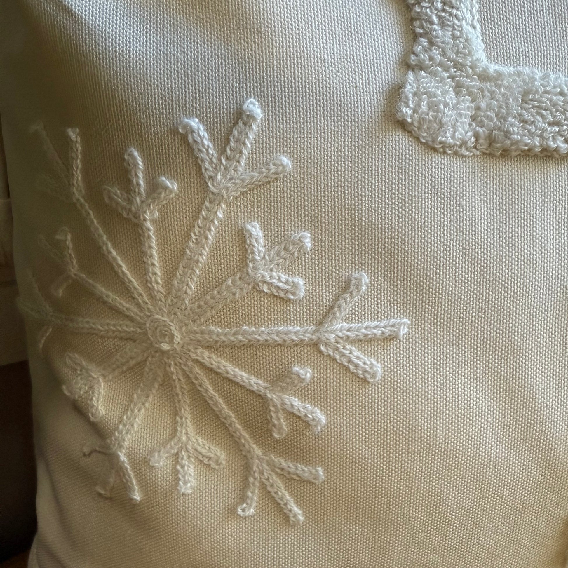 Let it Snow Embroidered Pillow Cover