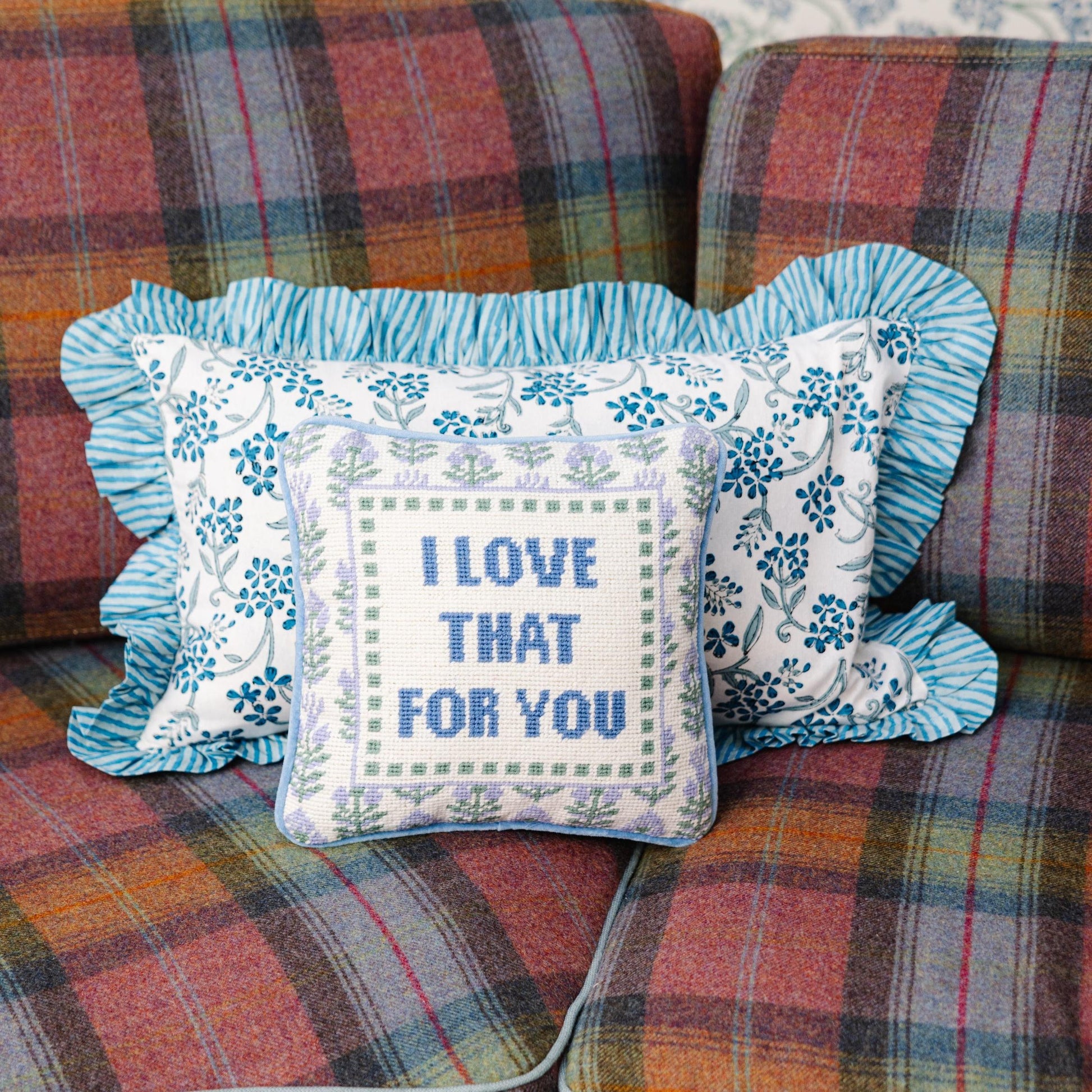 Love That for You Needlepoint Pillow