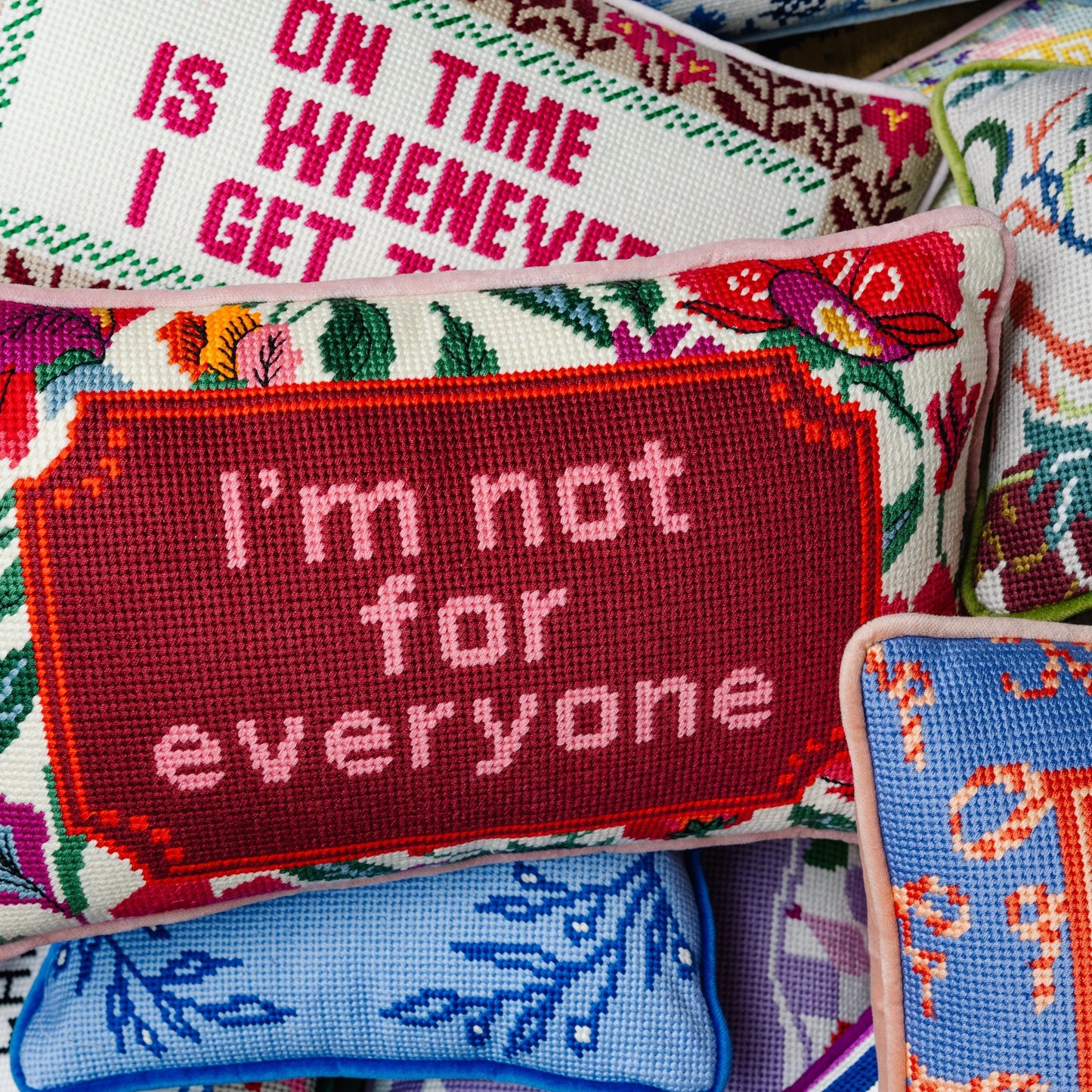 Not For Everyone Needlepoint Pillow