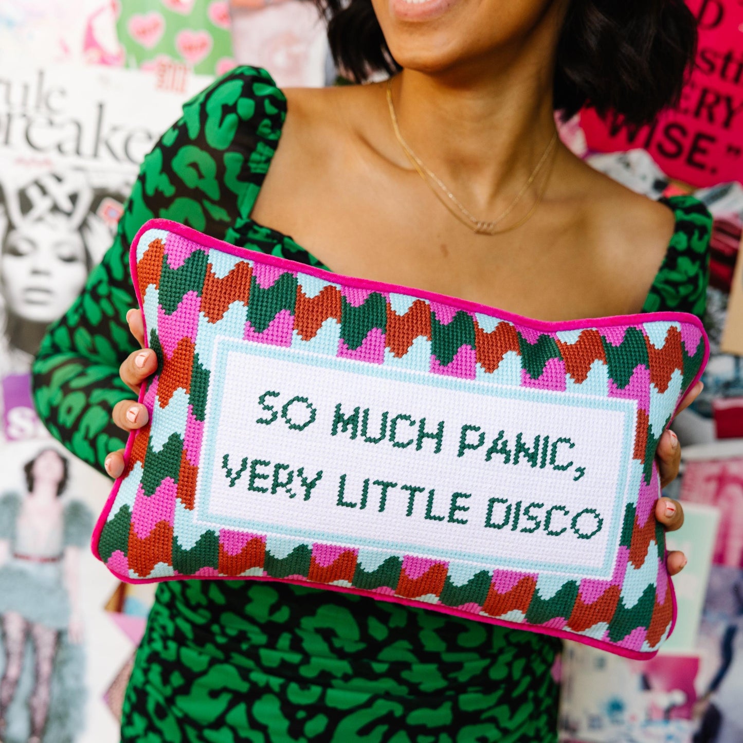 Panic at the Disco Needlepoint Pillow