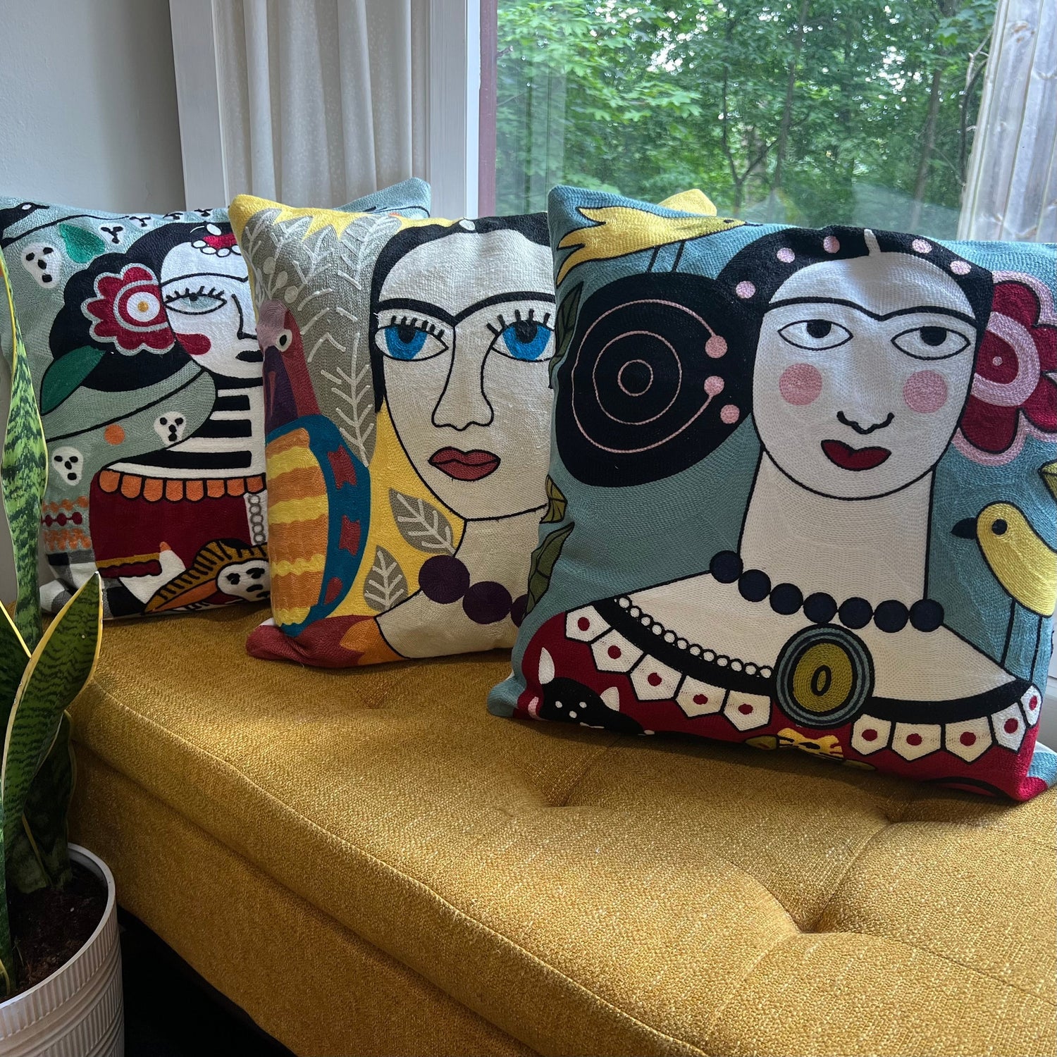 Set of Three Frida Kahlo Inspired Pillow Covers