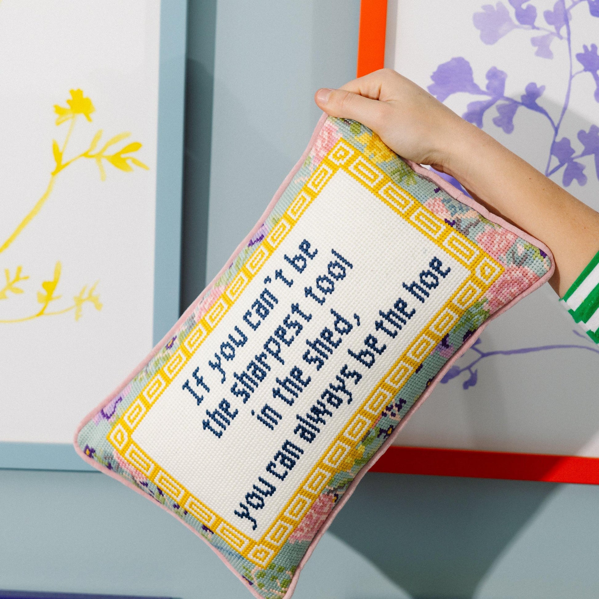 Sharpest Tool Needlepoint Pillow