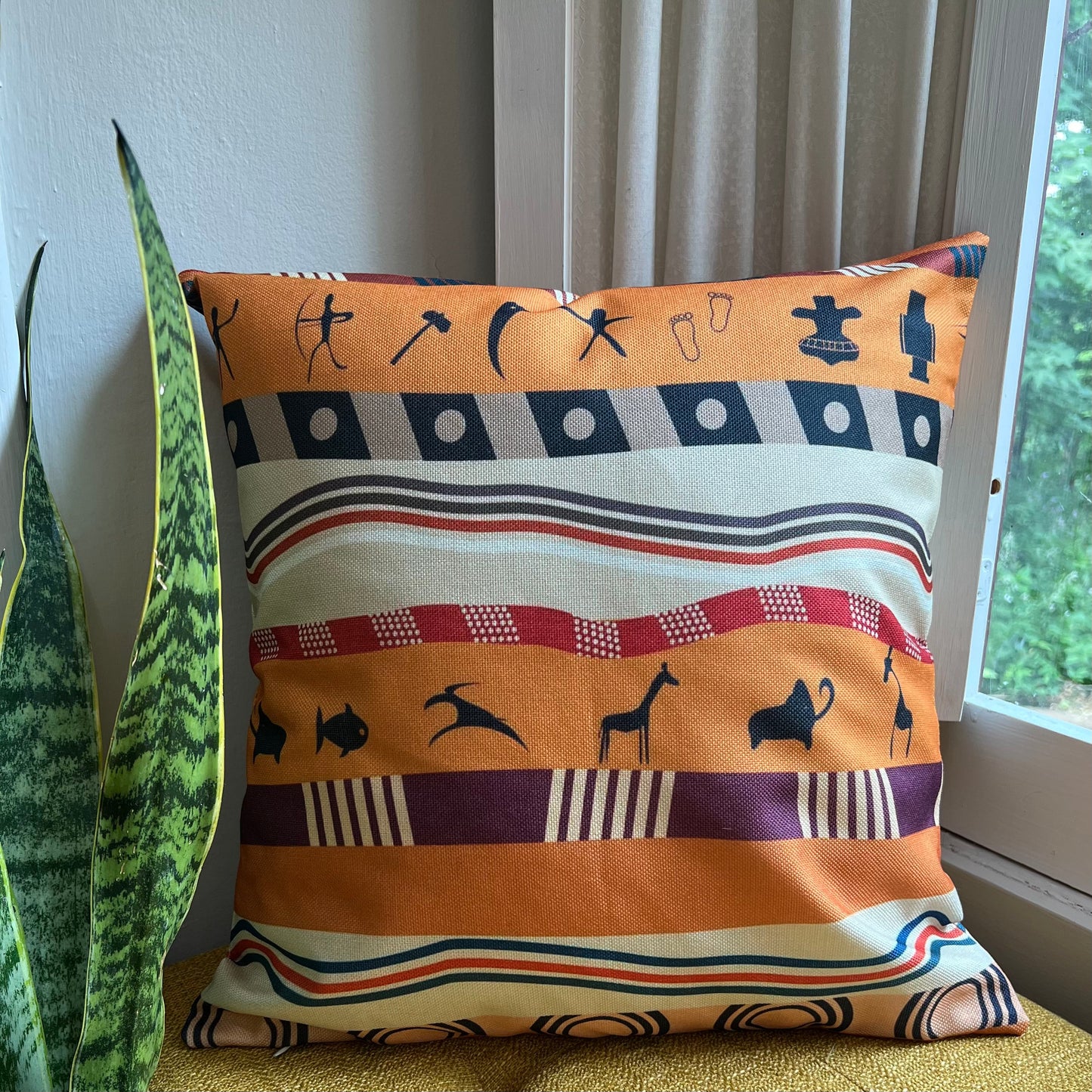 Tribal Pattern #2 Indoor/Outdoor Pillow Cover