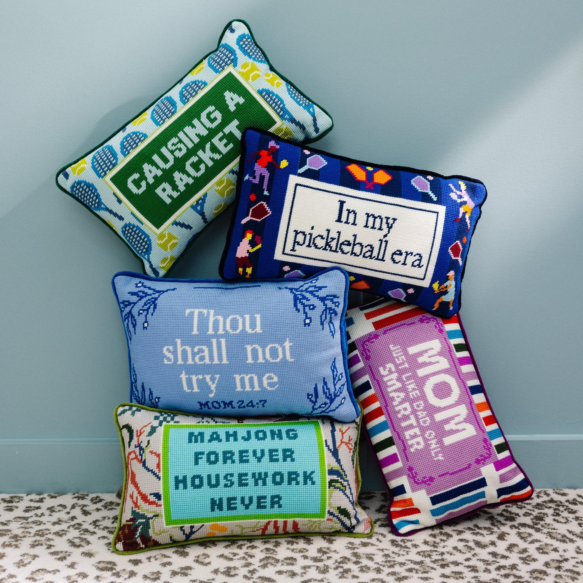 Try Me Needlepoint Pillow