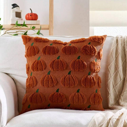 Tufted Pumpkin Pillow Cover
