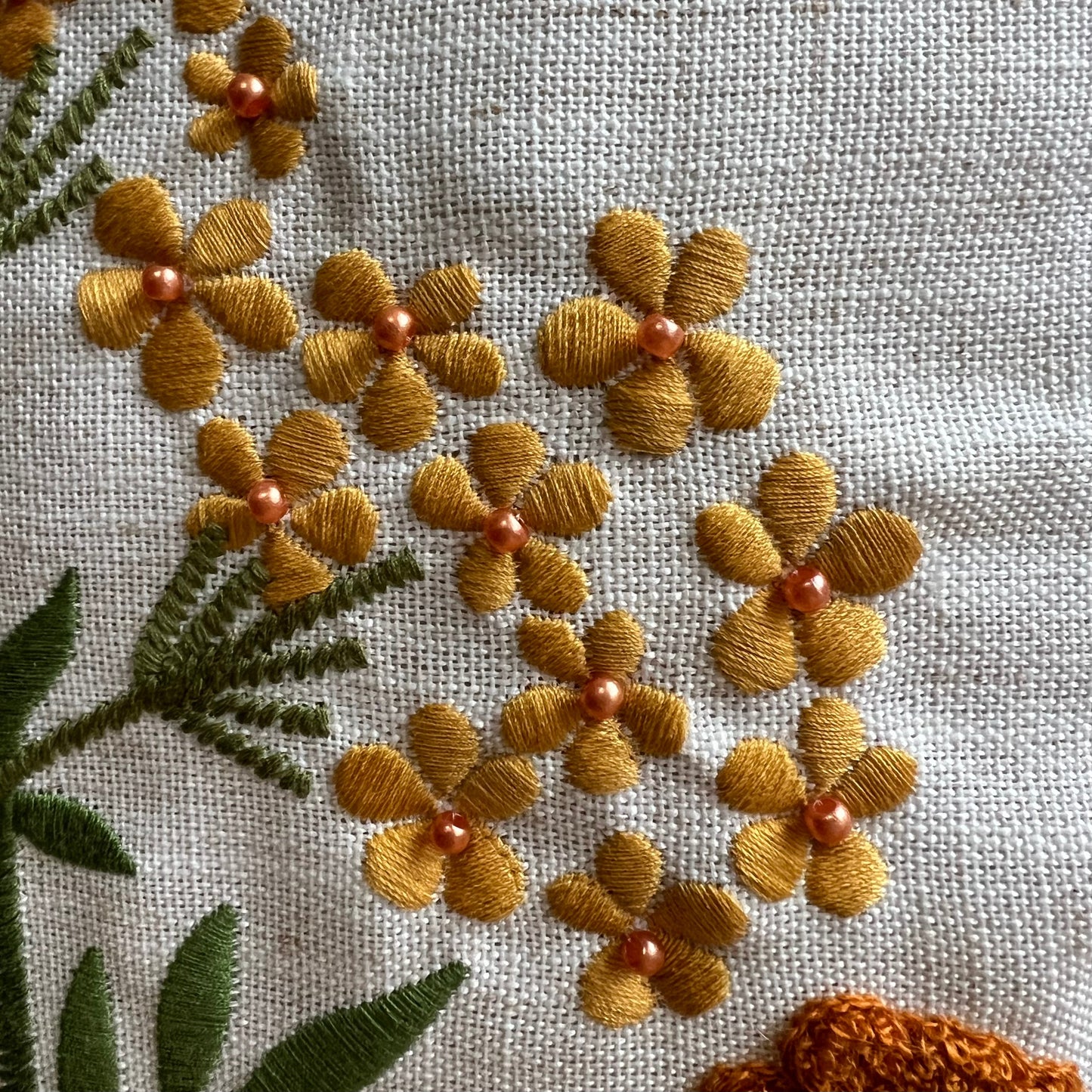Wildflower Embroidered Pillow Cover