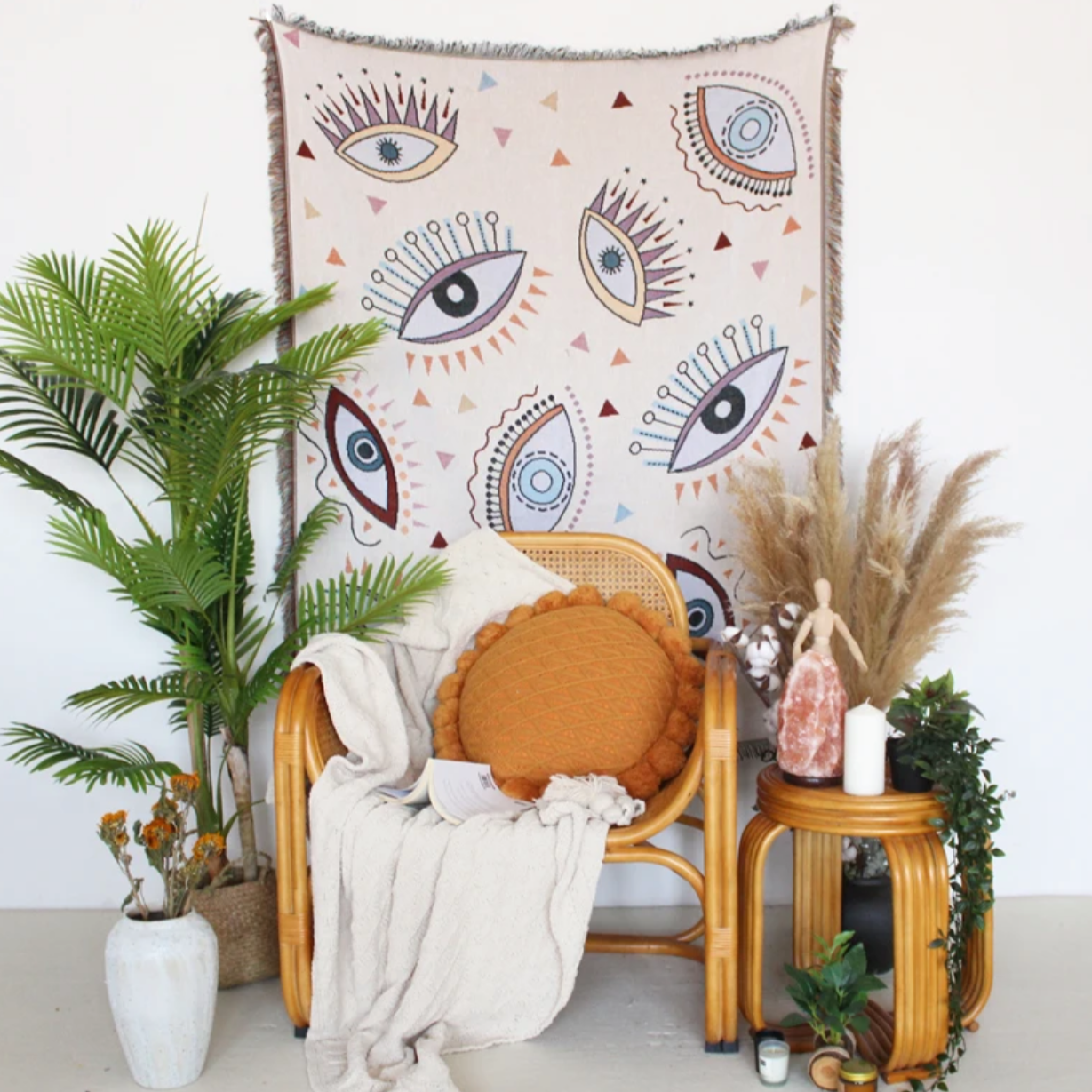 Evil Eyes Woven Tapestry/Throw