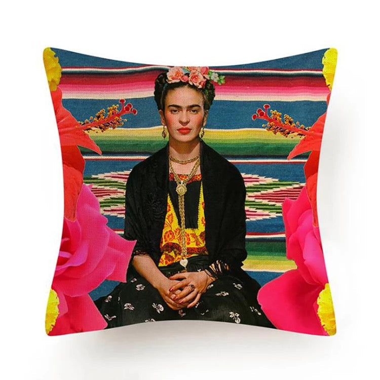 Floral Aztec Frida Indoor/Outdoor Pillow Cover