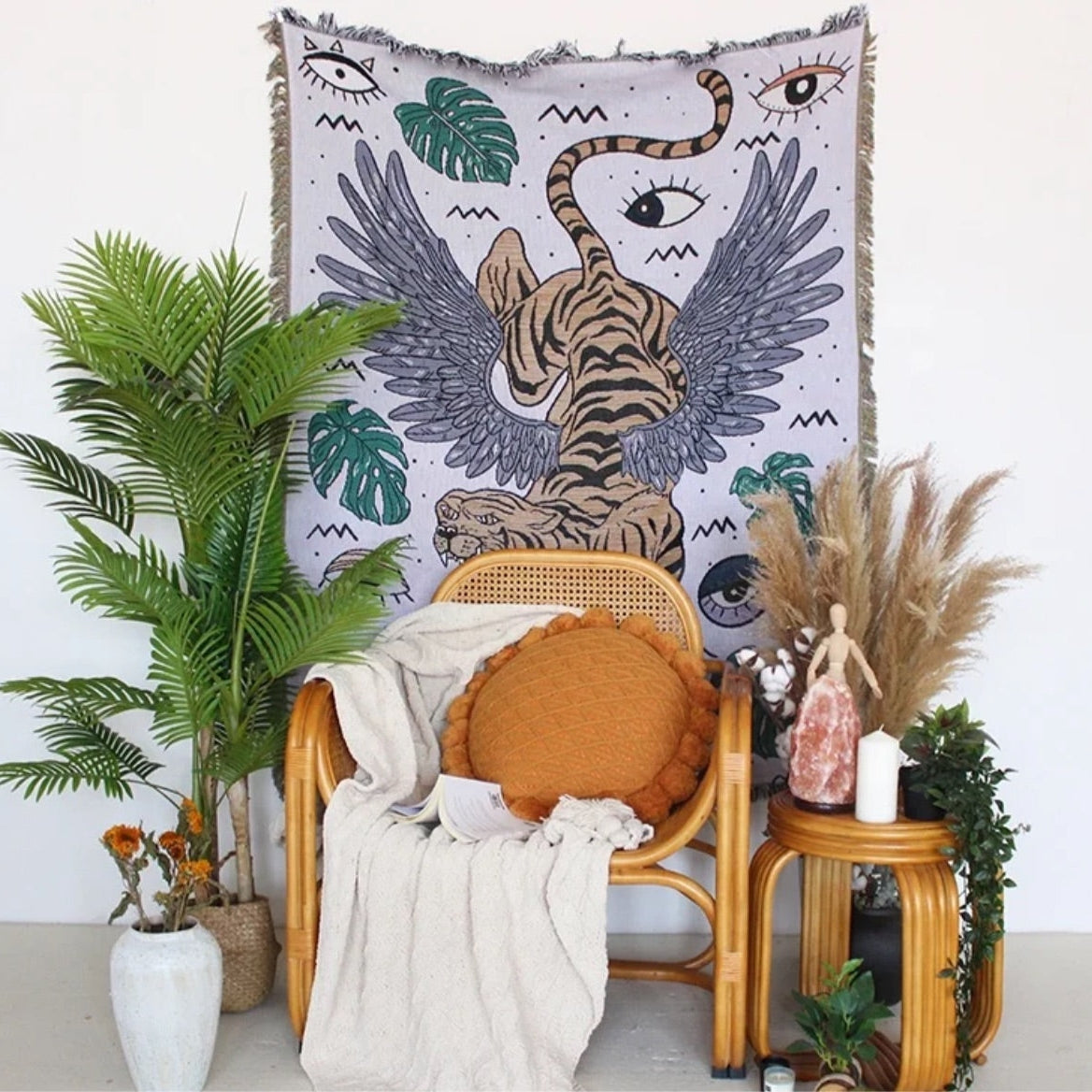 Flying Tiger Woven Tapestry/Throw