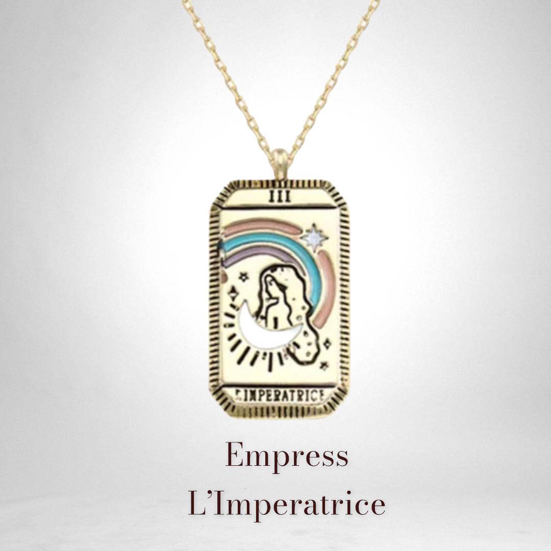 Major Arcana Gold Tarot Card Necklaces