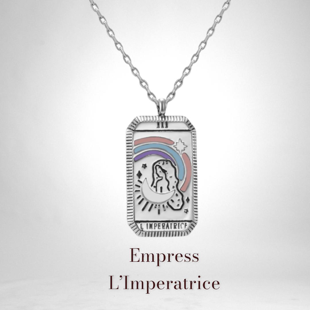 Major Arcana Silver Tarot Card Pendant Necklaces