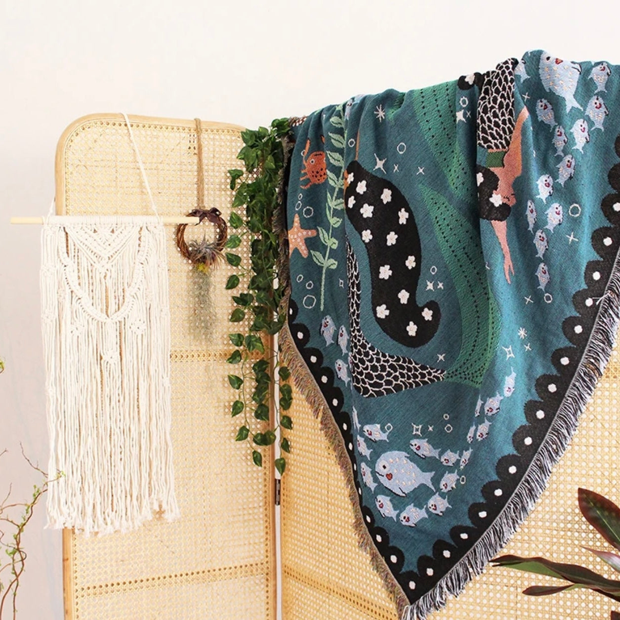 Mermaid Woven Tapestry/Throw