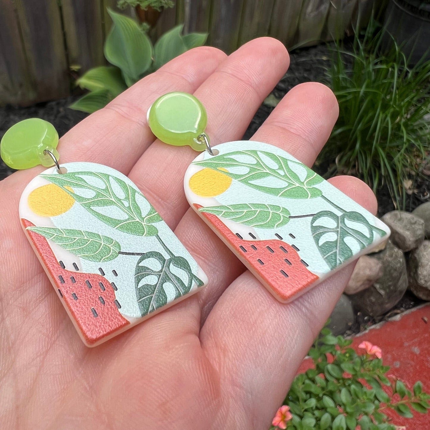 Monstera Love | 90s Inspired Earrings