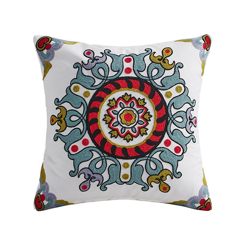 Moroccan Holiday | Embroidered Throw Pillow Cover
