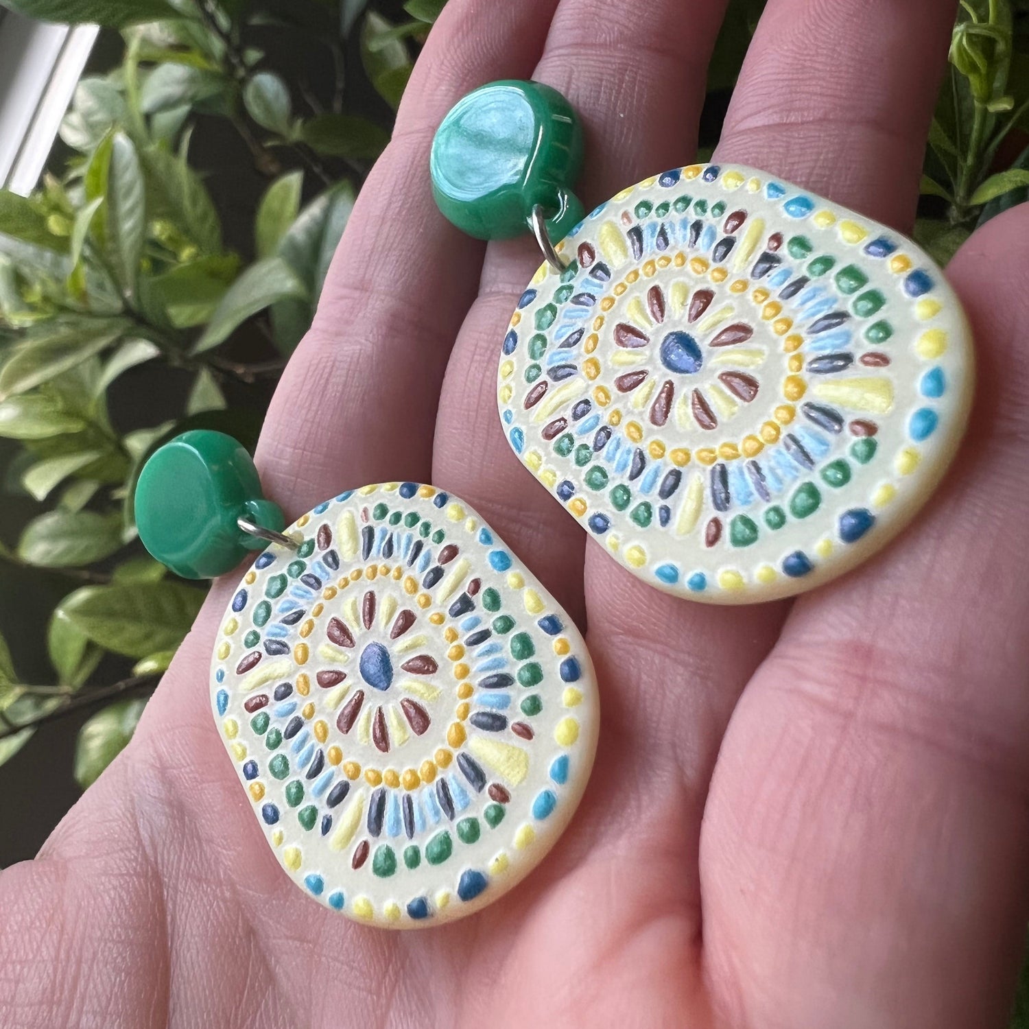 Oval Mosaic | 90's Inspired Acrylic Earrings
