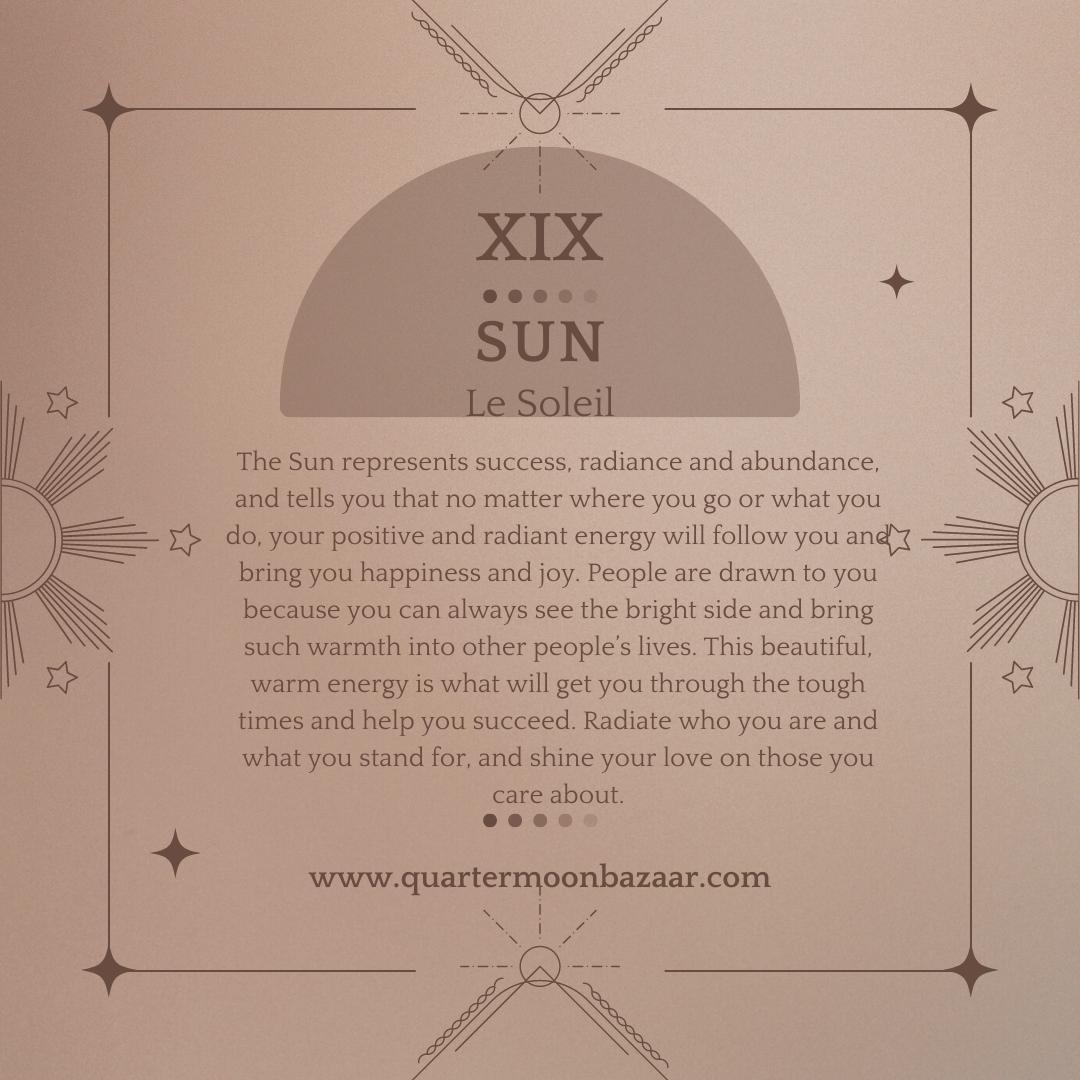 Sun Tarot Card Gold Necklace