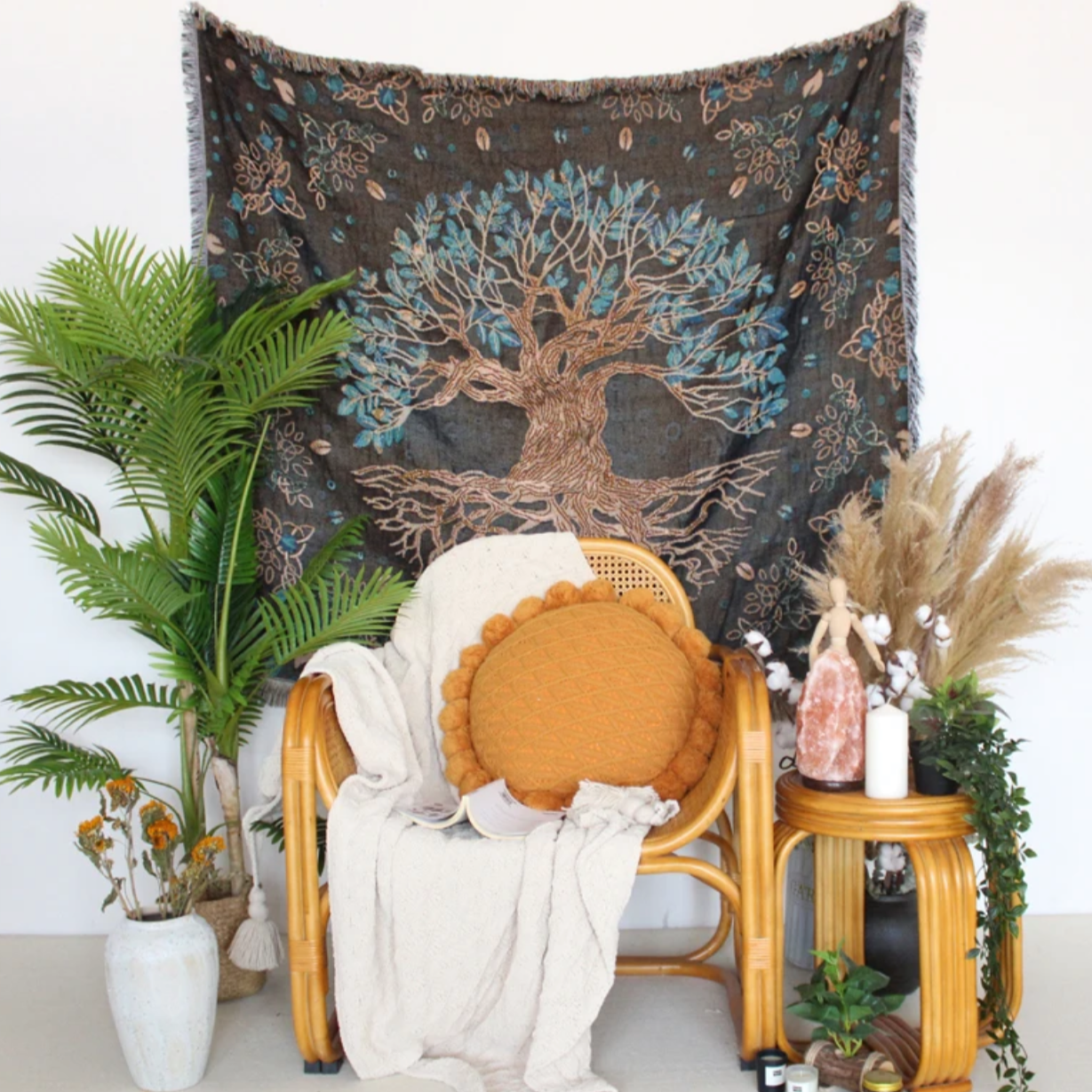 Tree of Life Woven Tapestry/Throw