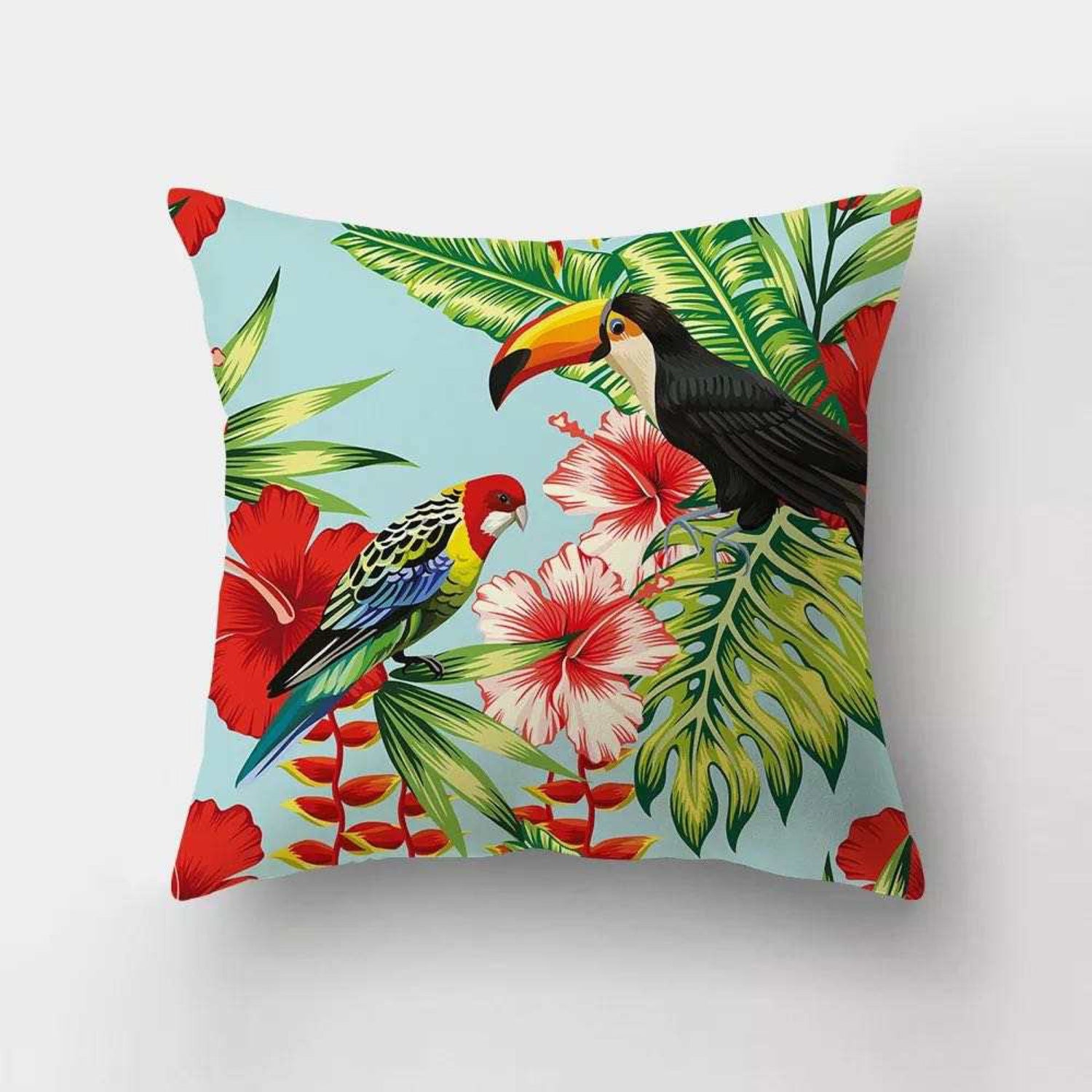 Tropical Birds Indoor/Outdoor Pillow Cover